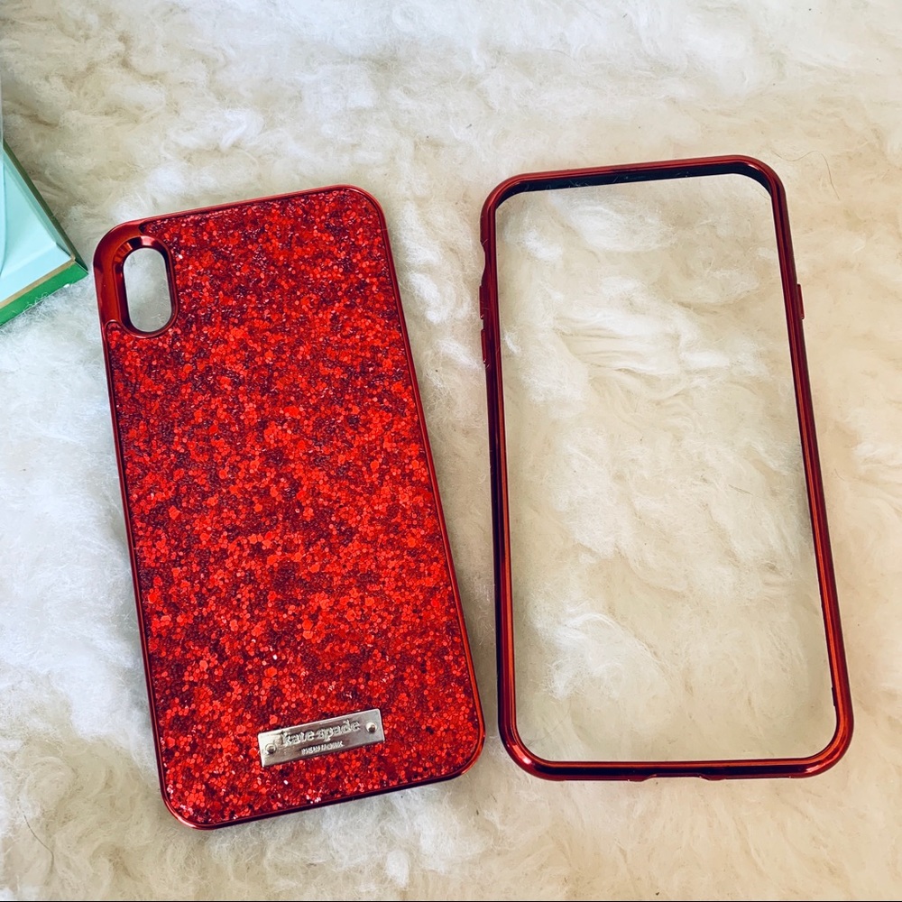 Kate spade red glitter iPhone XS Max case - Picture 3 of 4